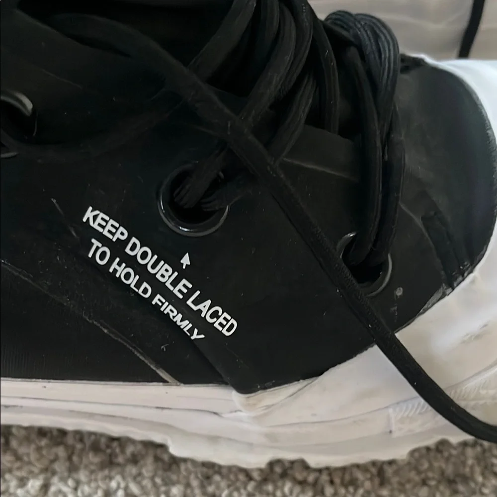 Converse All-Star Black and White High-Top Athletic Shoes - Picture 4 of 8